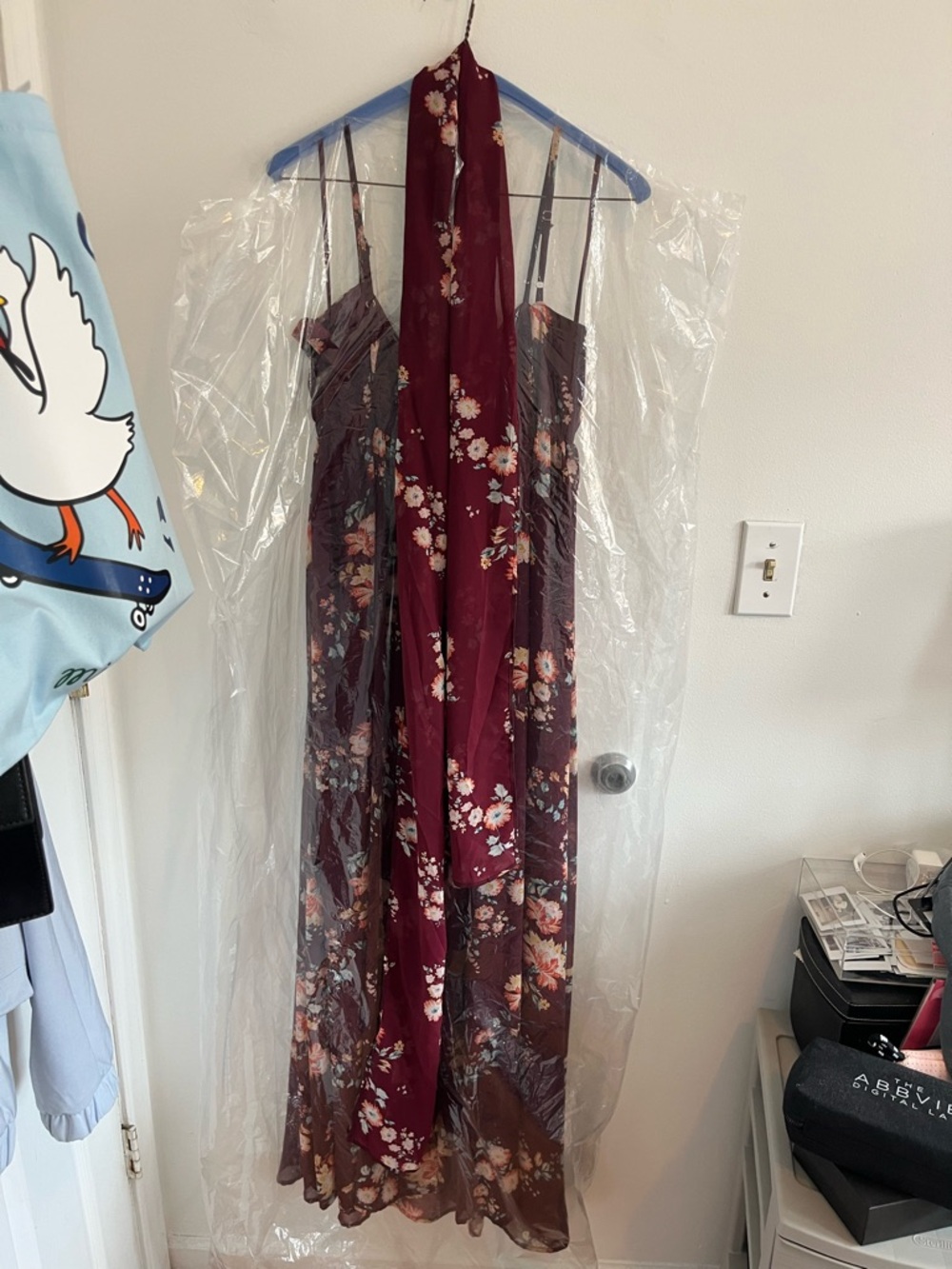 Petal & Pup Burgundy Floral Maxi Dress - Picture 2 of 3